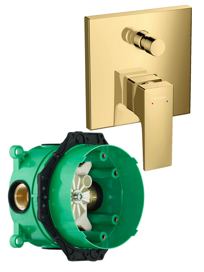 Hansgrohe 32545990S Set HG Metropol смеситель для ванны (32545990+01800180) полированное золото