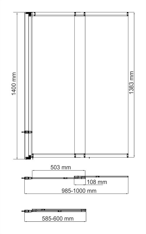 WasserKRAFT Main 41S02-100 WasserSchutz 100*140 шторка на ванну