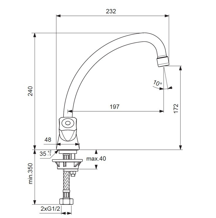 Vidima Practice BA231AA смеситель для кухни хром