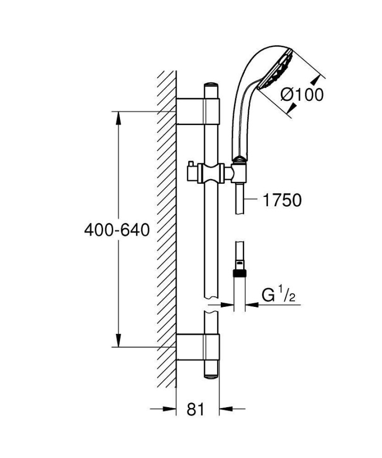 Grohe Relexa Five 28964001 душевой гарнитур