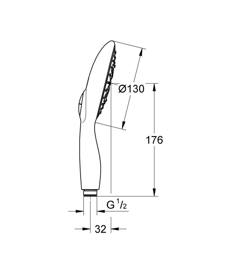 Grohe Power&Soul 27672A00 ручной душ темный графит глянец