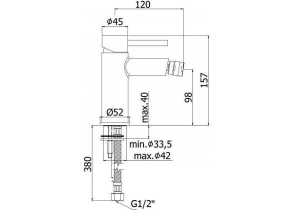 Paffoni Stick SK131HCR смеситель для биде хром