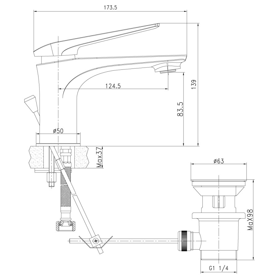 Lemark LM5906CW Allegro смеситель для раковины хром/белый