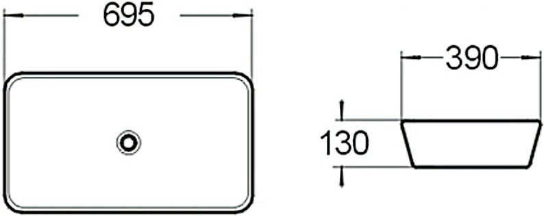 SantiLine SL-1032 раковина накладная 69 см