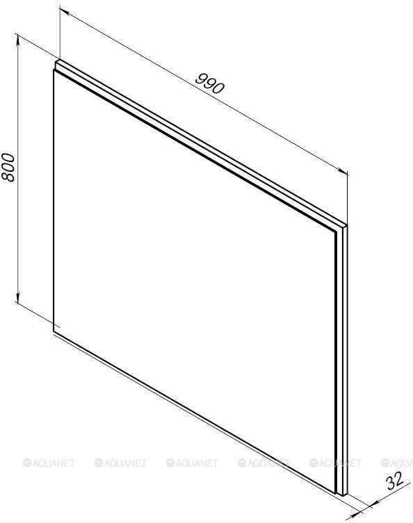 Зеркальное полотно Aquanet Nova Lite 100*80 дуб рошелье 00242623