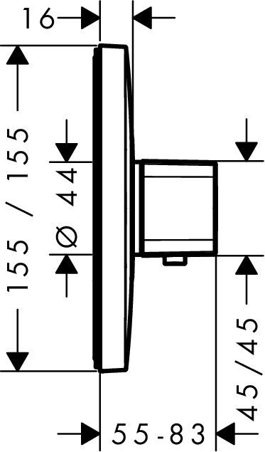 Hansgrohe Ecostat E 15705000 смеситель для душа