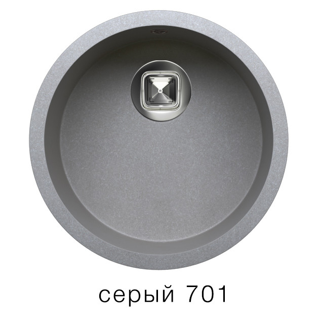 Tolero R-104 кухонная мойка серый 43.5 х 43.5 см