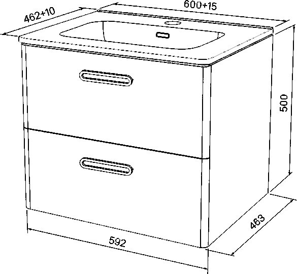 Iddis Brick 60 тумба с раковиной BRI60W0i95K подвесная