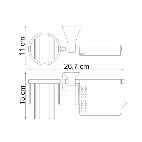 WasserKRAFT Wern K-2559 держатель для туалетной бумаги хром