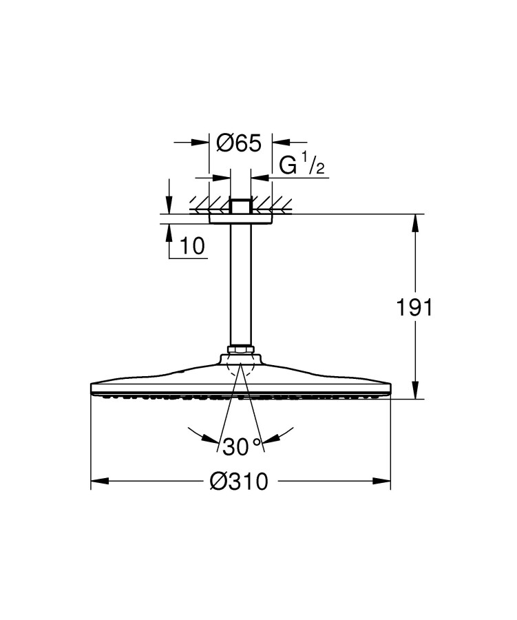 Grohe Rainshower 310 Mono 26559000 верхний душ