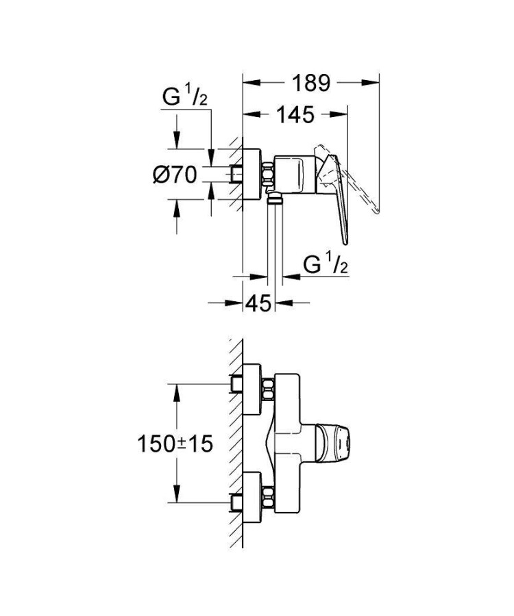 Grohe Europlus 33577002 смеситель для душа