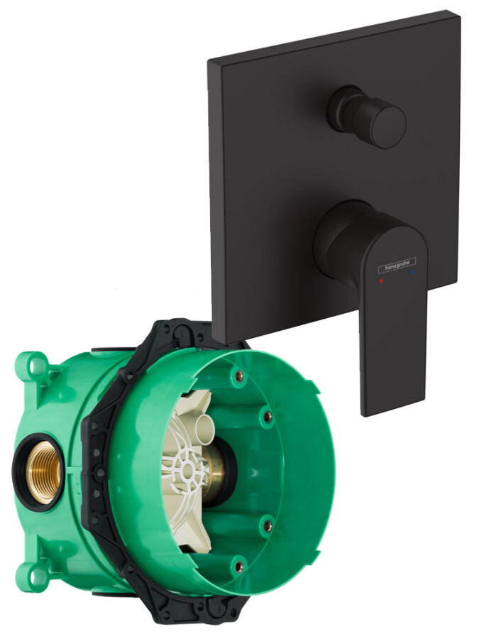 Hansgrohe 71468670S Set HG Vernis Shape смеситель для ванны скрытый монтаж матовый черный (71468670+01800180)