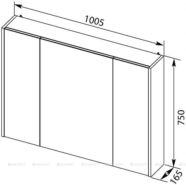 Зеркало-шкаф Aquanet Остин 105*75 дуб сонома 00201728