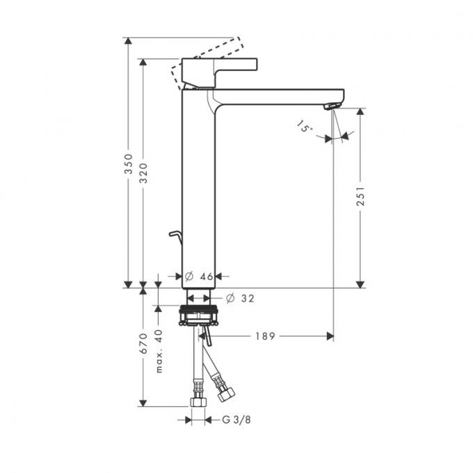 Hansgrohe Metris S 31022000 смеситель для раковины хром