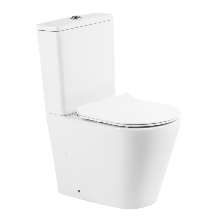 Унитаз-компакт безободковый с сиденьем BelBagno FLAY-R BB2149CPR/SC BB2149T