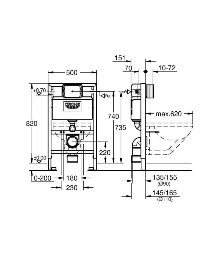 Grohe Rapid SL 38526000 инсталляция для унитаза