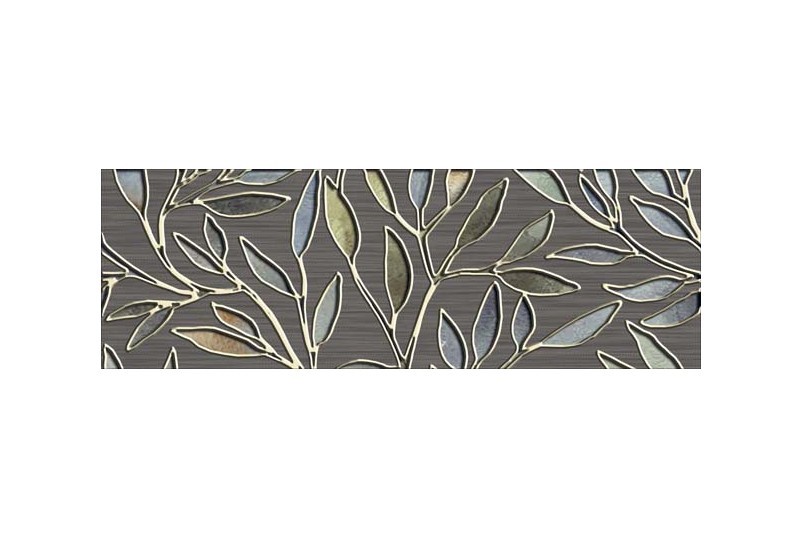 Уралкерамика Рида 20х60 см декор настенный серый веточка 2