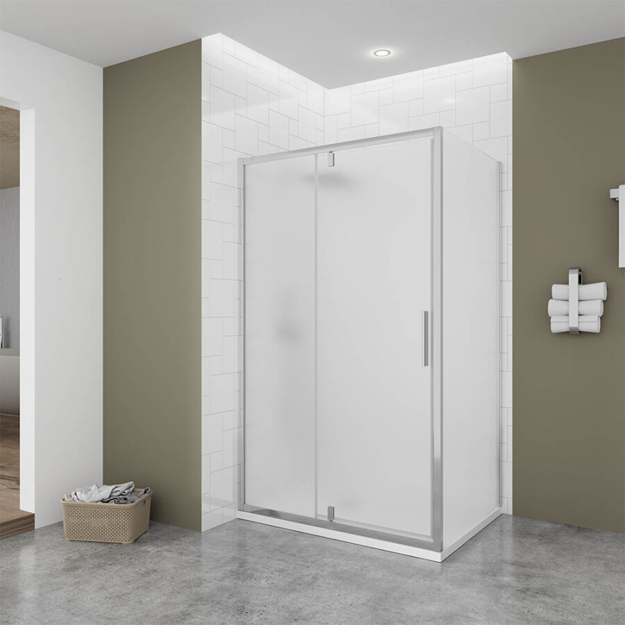 Душевой угол Veconi Ottimo P20 CH-SP (120×100×190) распашная, профиль хром, стекло прозрачное OP20CH-SP-120100-07-C9