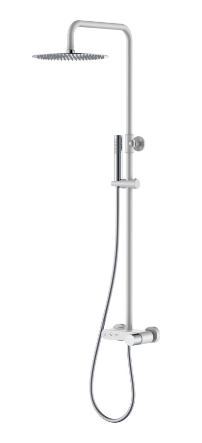 Душевая система с изливом Boheme Stick Белый / Хром ручка Diamond 128-WCR