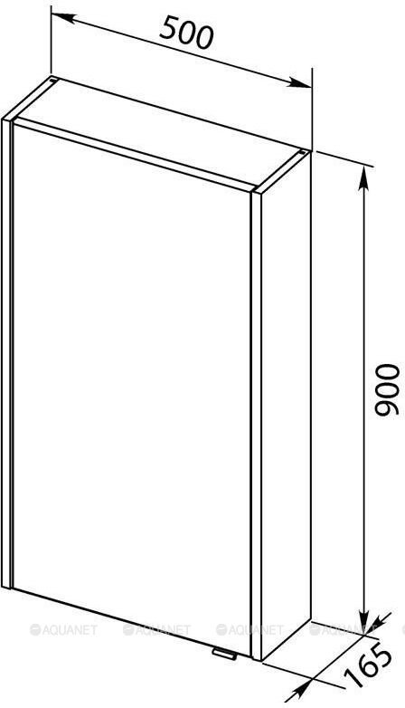 Зеркало-шкаф Aquanet Августа 50*90 белый 00210007