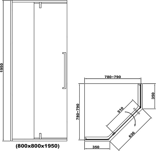 RGW Stilvoll SV-81-B 32328188-14 душевое ограждение 80*80*195