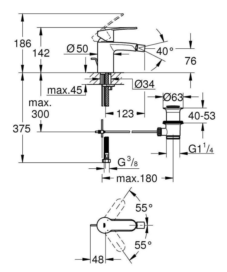 Grohe Eurostyle Cosmopolitan 33565002 смеситель для биде