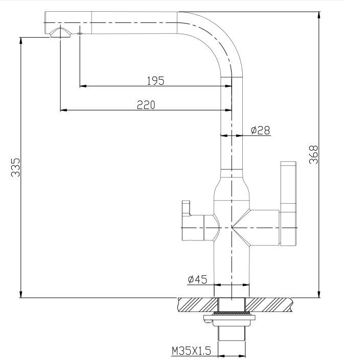 BelBagno BB-LAM57-IN Nova смеситель для кухни сатин