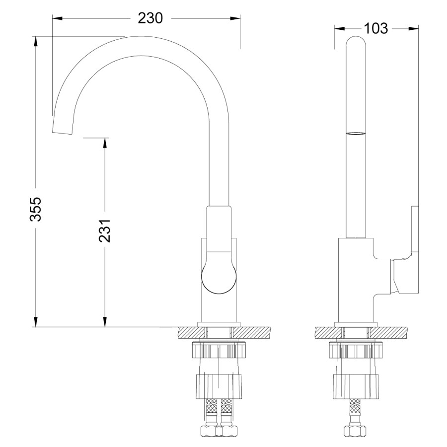 Lemark LM0605C Aura смеситель для кухни хром