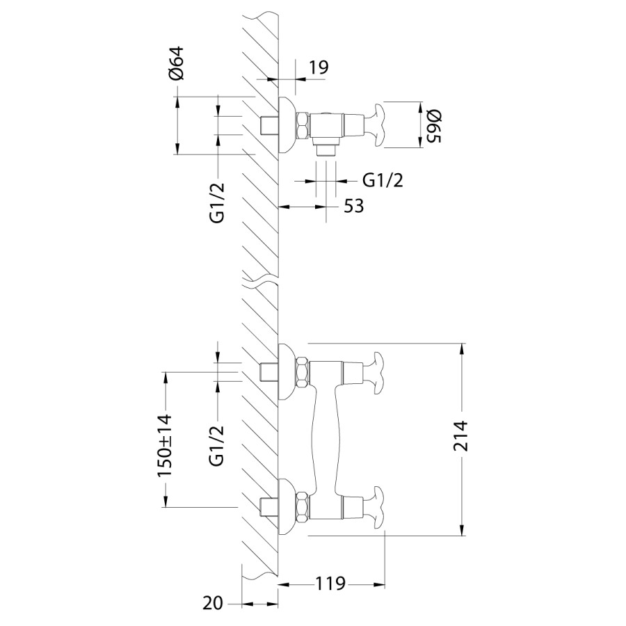 Lemark LM0103C Flora смеситель для душа хром