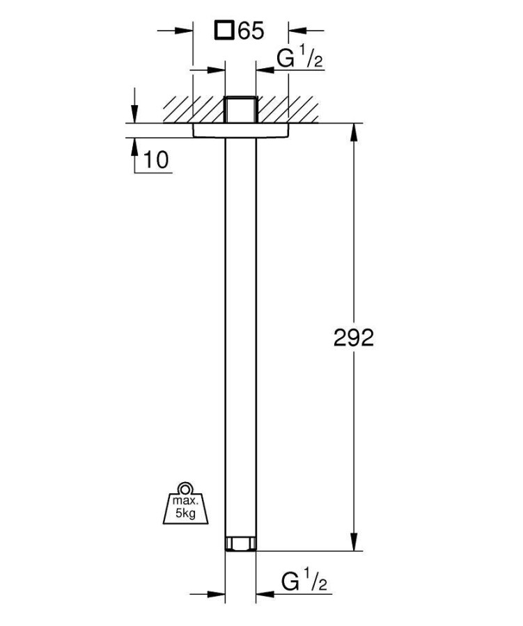 Grohe Rainshower neutral 27484000 душевой кронштейн