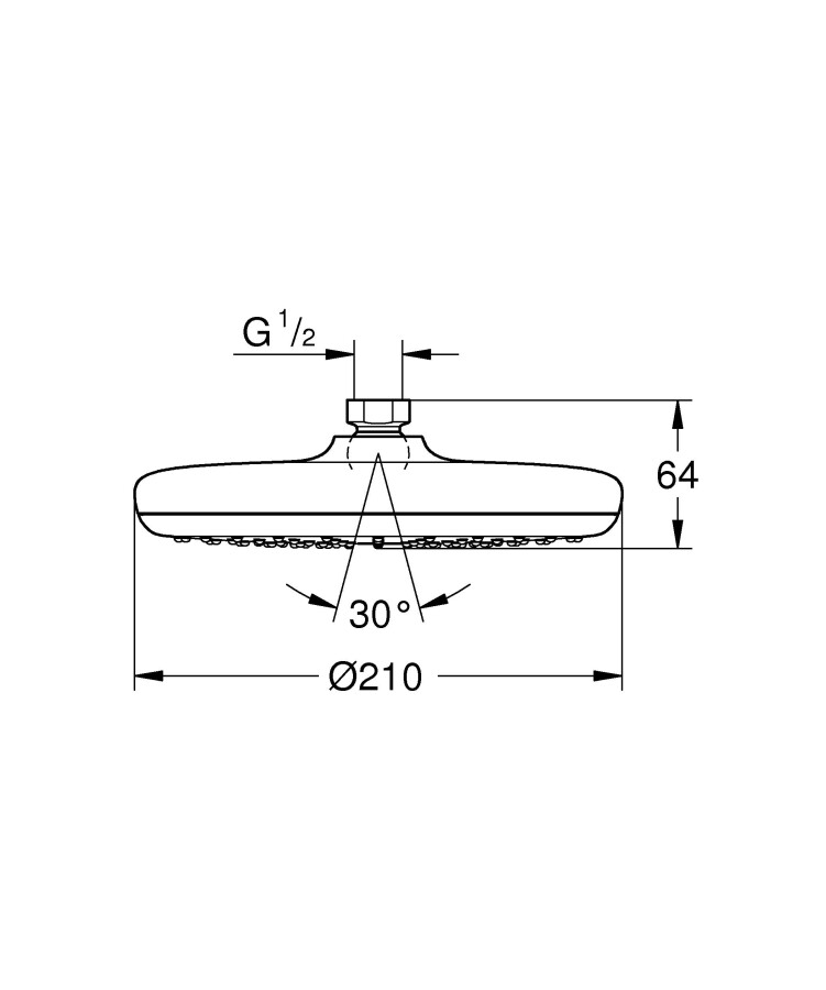 Grohe Tempesta 210 26410000 верхний душ