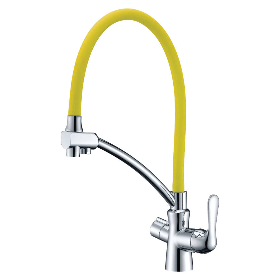 Lemark Comfort смеситель для кухни с фильтром для воды LM3070C-Yellow