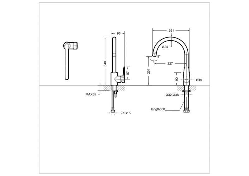 Bravat Source F7173218CP-ENG смеситель для кухни хром