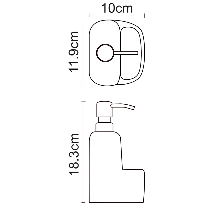 WasserKRAFT K-8499 Дозатор с емкостью для губки хром