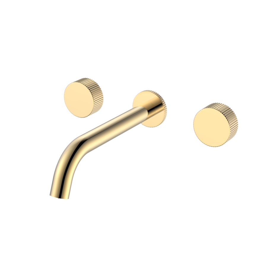 Смеситель для раковины из стены Boheme Stick Золото ручка Linea 152-2-G.3