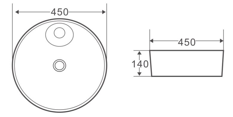 BelBagno BB1306 раковина накладная 45 см белая