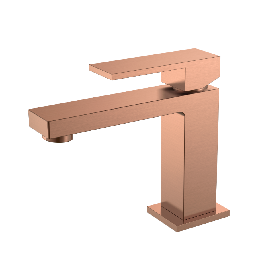 Смеситель для умывальника Boheme Qubic Copper Brushed 471-CB