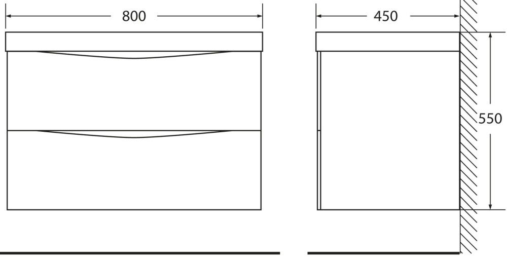 BelBagno Marino 80 см тумба под раковину MARINO-800-2C-SO-RN-P