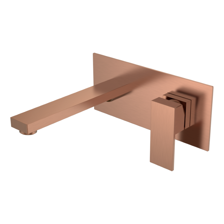 Смеситель для раковины из стены Boheme Qubic Copper Brushed 475-CB