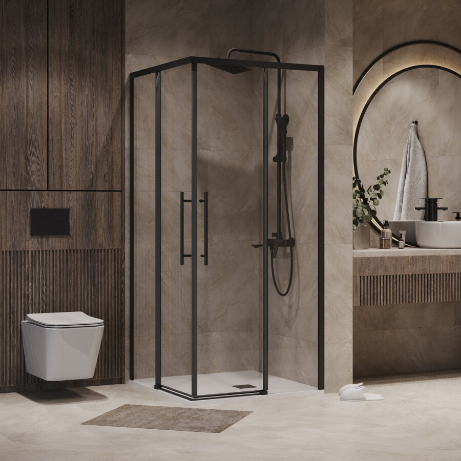 Душевой угол 90x90 Niagara Nova NG 6829-34BLACK
