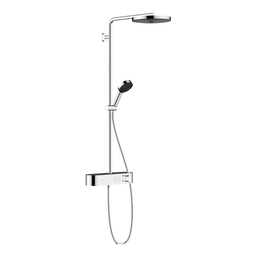 Hansgrohe Pulsify S Showerpipe Душевая система 260 1jet с термостатом ShowerTablet Select 400 хром 24220000
