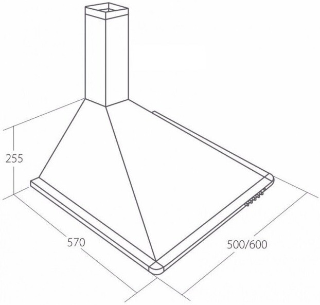 Akpo WK-5 Elegant turbo 60 см нержавейка вытяжка