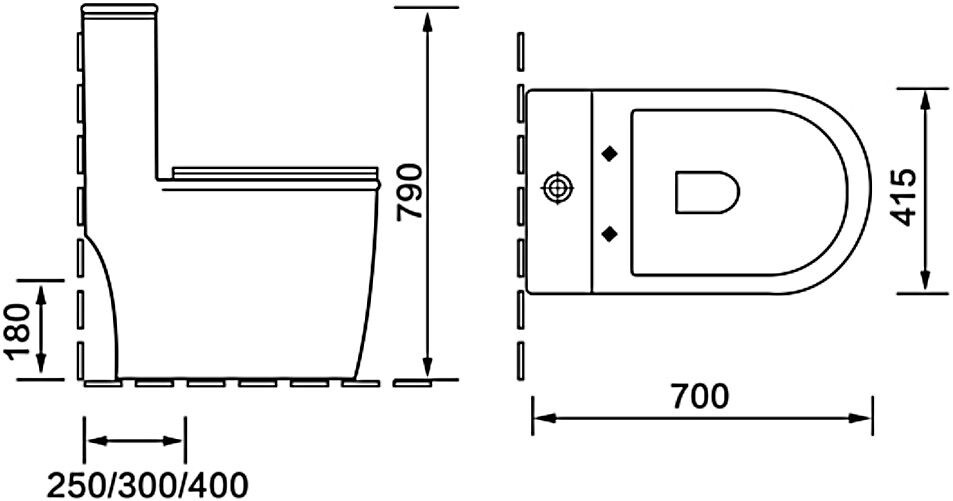 SantiLine SL-5019MB унитаз напольный