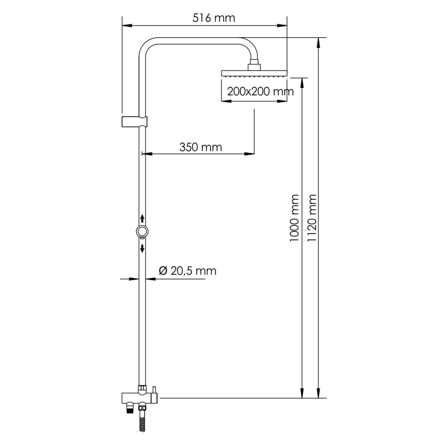 WasserKRAFT A040 душевая система бронза