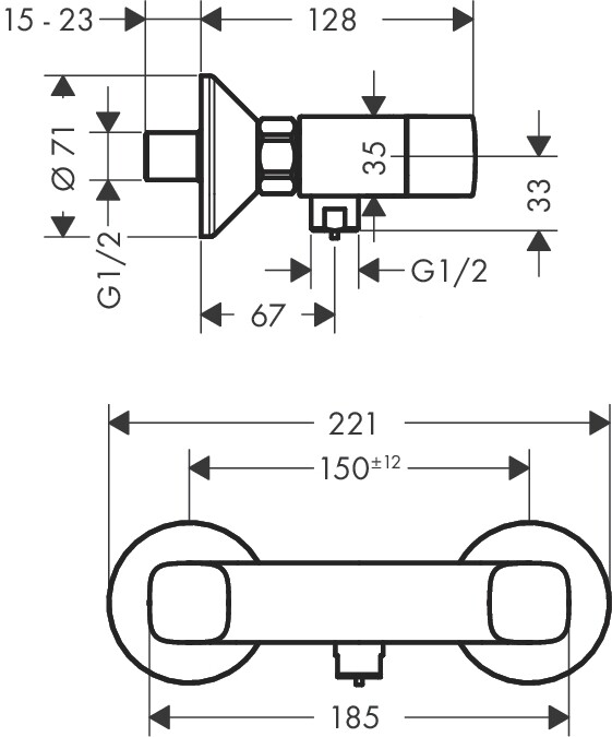 Смеситель для душа Hansgrohe Logis 71263000