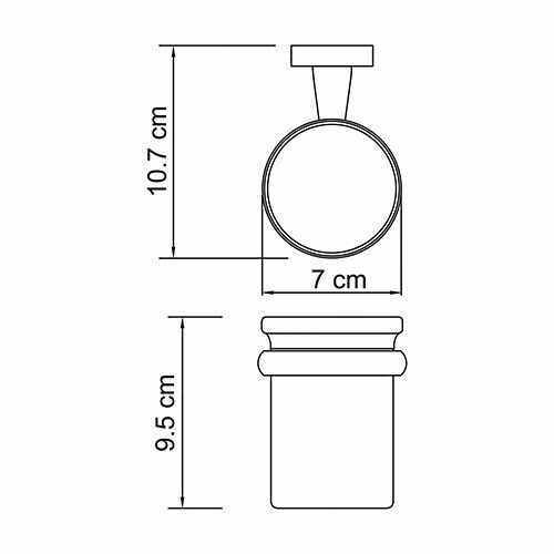 WasserKRAFT Lippe K-6528 стакан для зубных щеток хром