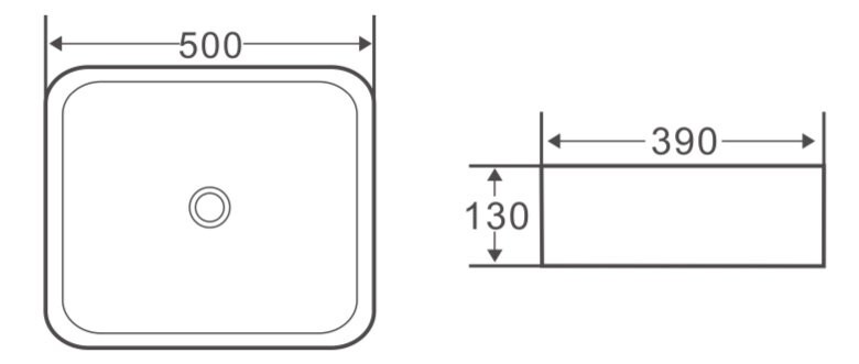 BelBagno BB1304 раковина накладная 50 см белая