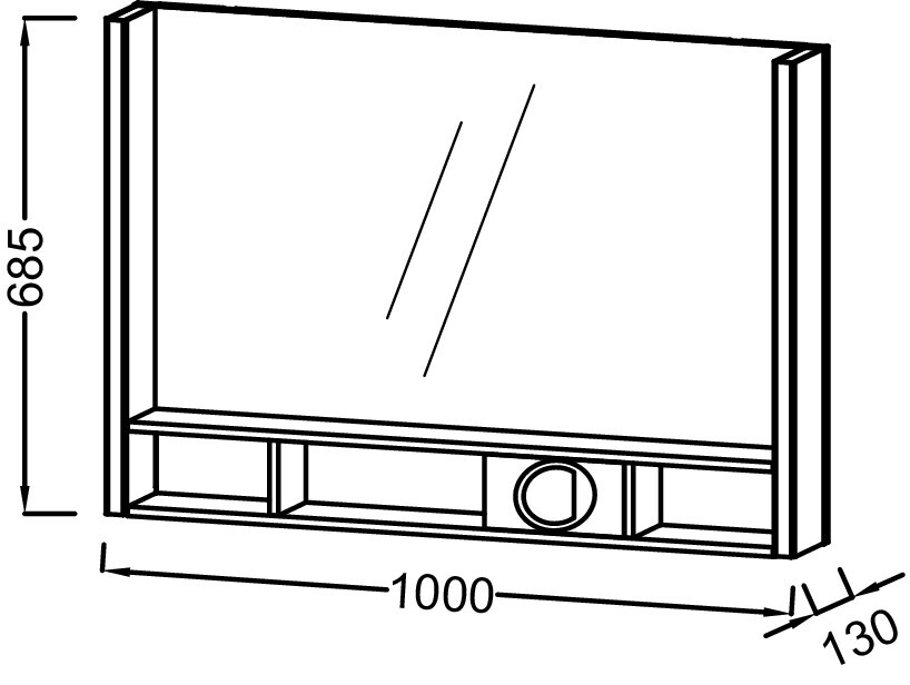 Зеркальное полотно Jacob Delafon Terrace PREMIUM 100*13*68,5 см EB1737RU-G1C