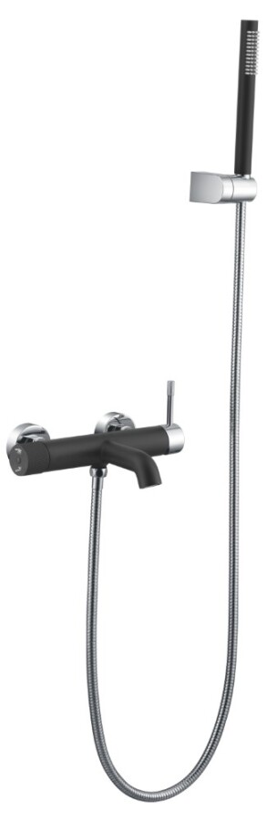 Смеситель для ванны Boheme Uno Черный / Хром 463-BCR