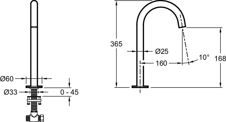 Jacob Delafon Grands Boulevards E25388-CP излив для ванны высокий